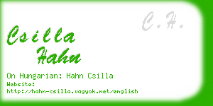 csilla hahn business card